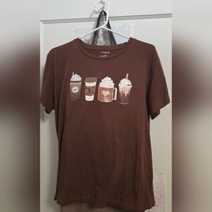 Shein Brown Graphic T-Shirt